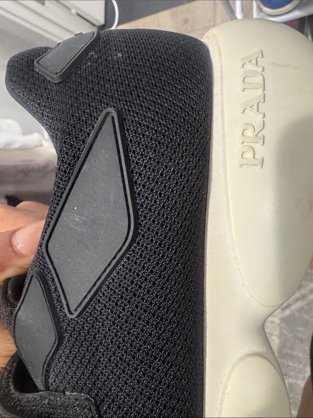 Prada Black Low-Top Slip-On Sneakers - Picture 5 of 5